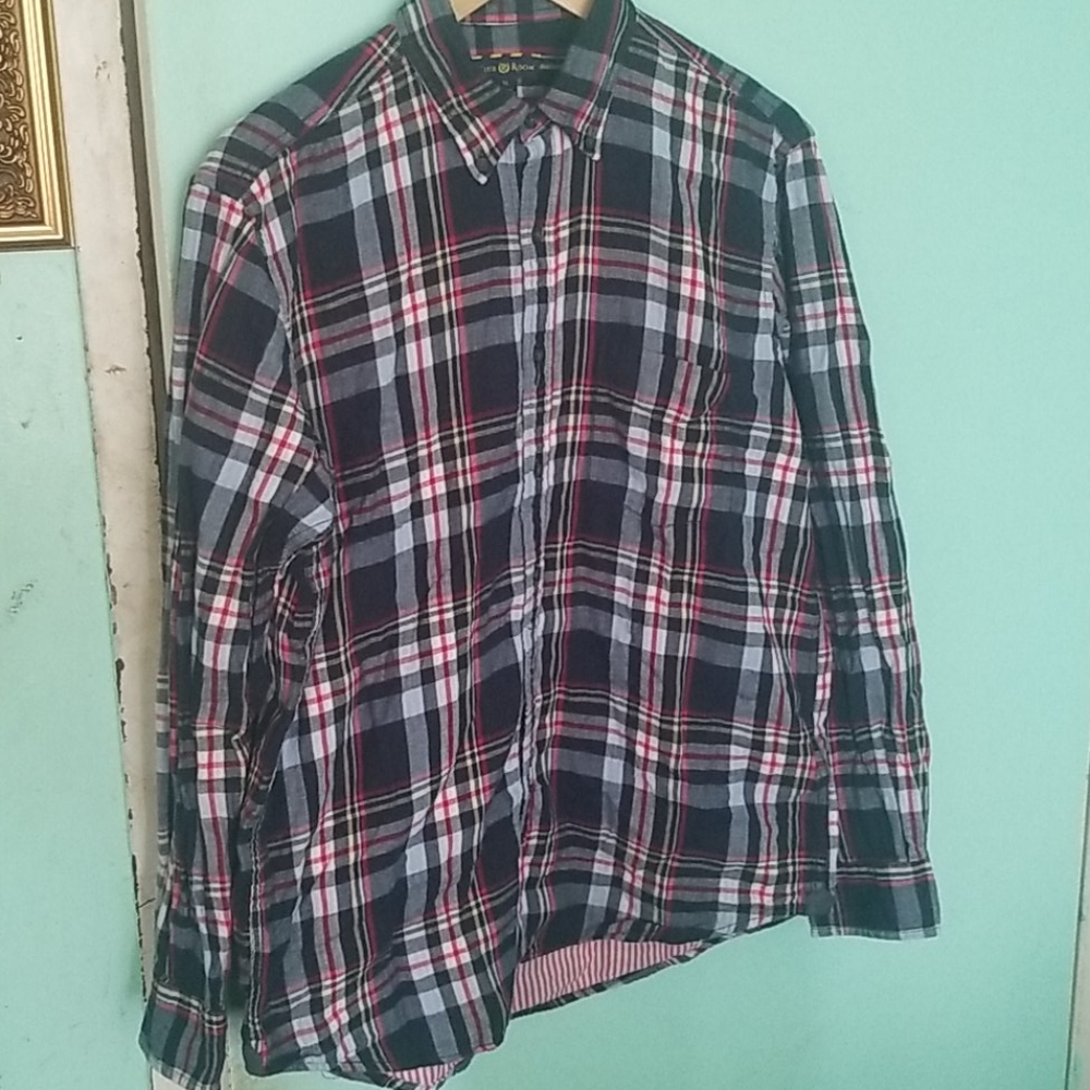 Slim fit boys plaid flannel shirt